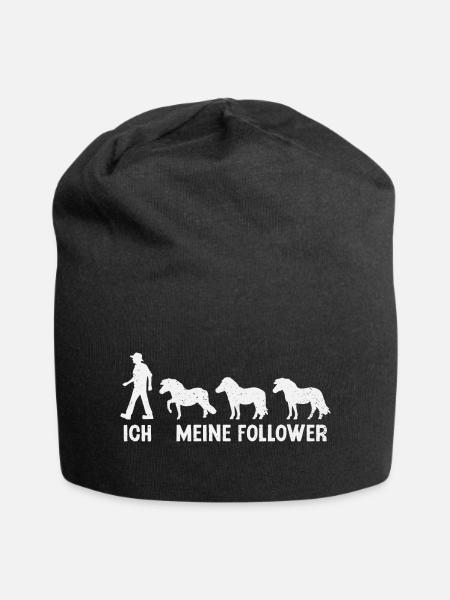 Shetland Pony Meine Follower Pferde Reitsport - Jersey-Beanie - Schwarz
