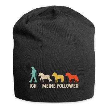 Shetland Pony Meine Follower Pferde Reitsport - Jersey-Beanie - Schwarz - Vorne
