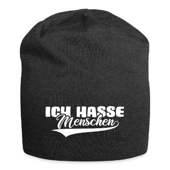 lifetime antisozial meme ich hasse menschen - Jersey-Beanie - Anthrazit - Vorne