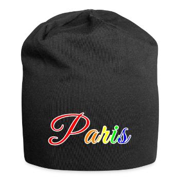 Stylized and colorful Paris - Jersey Beanie - black - Front