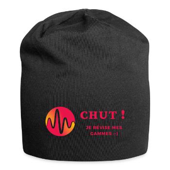 Chut je révise mes gammes - Bonnet en jersey - noir - Devant
