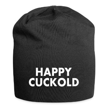 Happy cuckold - Jersey-Beanie - Schwarz - Vorne