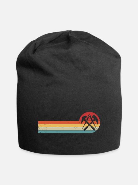 Dachdecker Zunftzeichen Dachdeckermeister - Jersey-Beanie - Schwarz