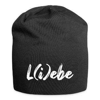 L(i)ebe Liebe Leben Motivation Freunde Geschenk - Jersey-Beanie - Schwarz - Vorne