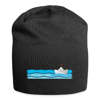 Ich will Meer - Jersey-Beanie - Schwarz - Vorne