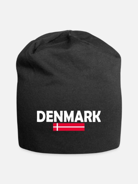 Dänemark flagge - Jersey-Beanie - Schwarz