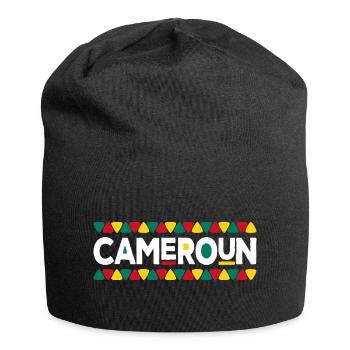 Camerounais Drapeau Cameroun - Bonnet en jersey - noir - Devant