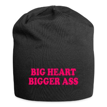 Big heart bigger ass - Jersey Beanie - black - Front