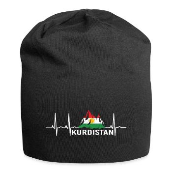 Kurdistan Flagge Bakur Bashur Rojava Rojhlt Newroz - Jersey-Beanie - Schwarz - Vorne