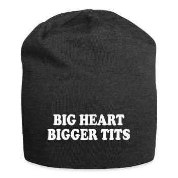 big heart bigger tits - Jersey-Beanie - Anthrazit - Vorne