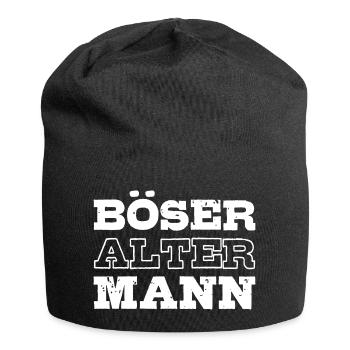 Böser Alter Mann - Jersey-Beanie - Schwarz - Vorne
