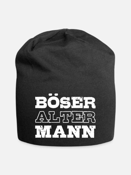Böser Alter Mann - Jersey-Beanie - Schwarz