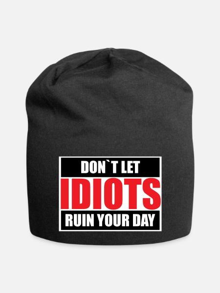 Positiv denken - Jersey-Beanie - Schwarz