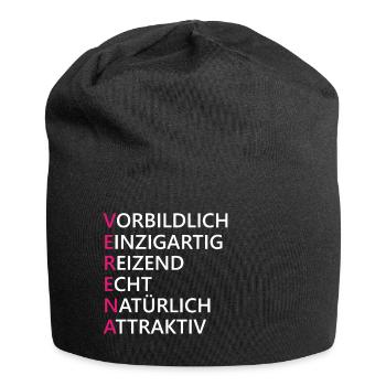 Verena Name Geschenk - Jersey-Beanie - Schwarz - Vorne