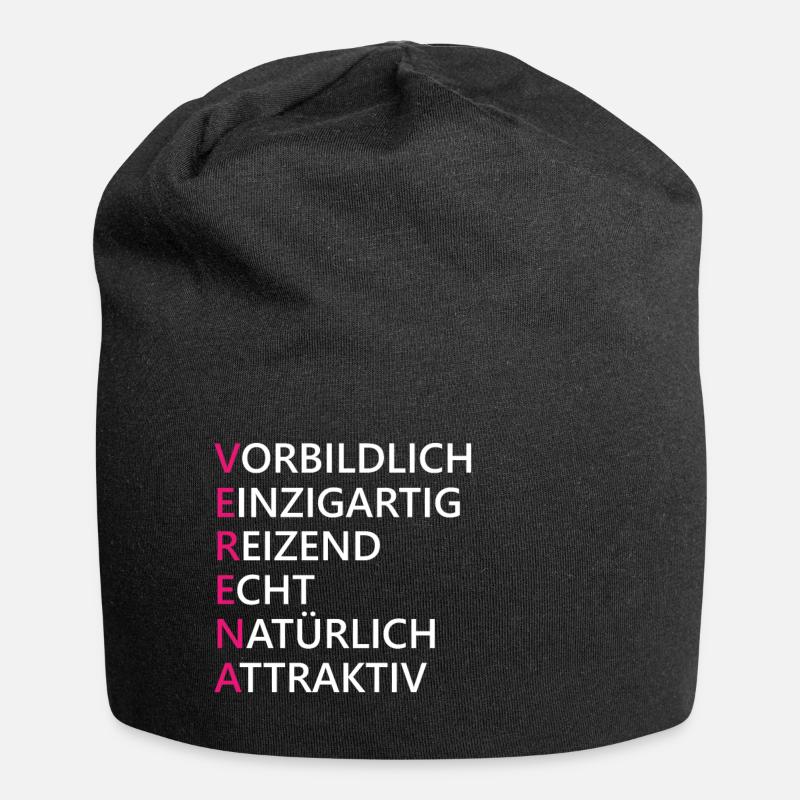 Verena Name Geschenk - Jersey-Beanie - Schwarz