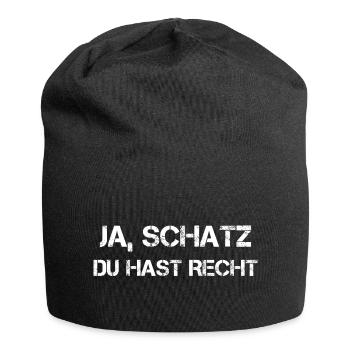 Ja Schatz Du Hast Recht Valentinstag Fun Geschenk - Jersey-Beanie - Schwarz - Vorne