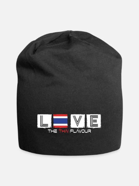 thailand thai love bangkok baht thailand fahne - Jersey-Beanie - Schwarz