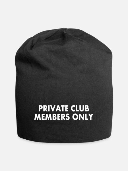 private club members only - Jersey Beanie - black