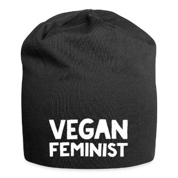 Vegan Feminist - Jersey Beanie - black - Front