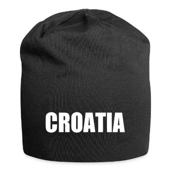 Kroatien - Jersey-Beanie - Schwarz - Vorne