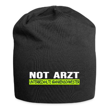 krankenschwester intensivpflege notaufnahme nurse - Jersey-Beanie - Schwarz - Vorne