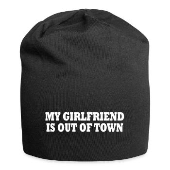 my girlfriend is out of town - Jersey Beanie - black - Front