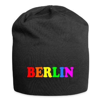 Berlin - Jersey-Beanie - Schwarz - Vorne