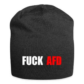 Fuck afd - Jersey Beanie - charcoal grey - Front