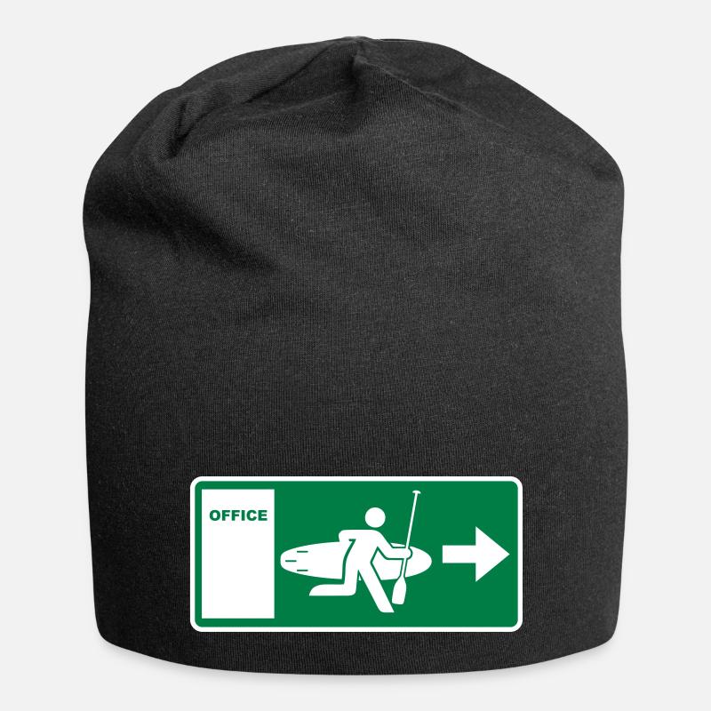 SUP office escape - Jersey-Beanie - Schwarz