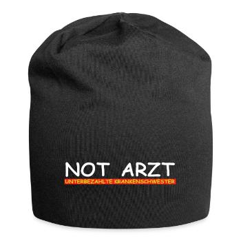 krankenschwester intensivpflege notaufnahme nurse - Jersey-Beanie - Schwarz - Vorne