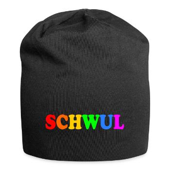Schwul - Jersey-Beanie - Schwarz - Vorne