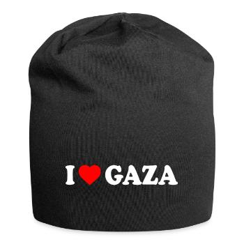 I love gaza - Jersey-Beanie - Schwarz - Vorne