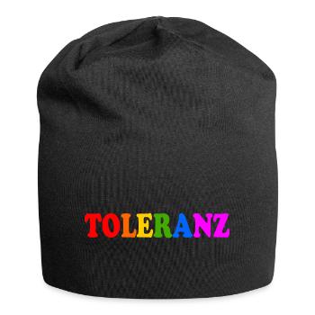 Toleranz - Jersey-Beanie - Schwarz - Vorne