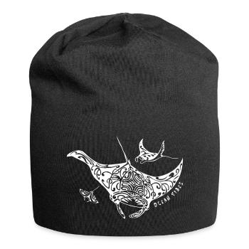 Ray - Desire for the sea, gift, vacation, diving - Jersey Beanie - black - Front
