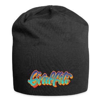 Inscription graffiti - Bonnet en jersey - noir - Devant