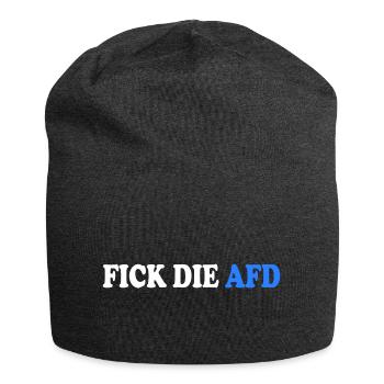Fick die afd - Jersey-Beanie - Anthrazit - Vorne