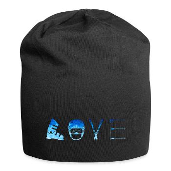 SKI LOVE - Wintersport - Skifahren - Snow Edition* - Jersey-Beanie - Schwarz - Vorne