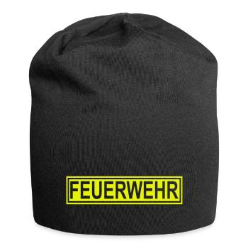 FEUERWEHR mit Rahmen - Freiwillige Feuerwehr FW02 - Jersey-Beanie - Schwarz - Vorne