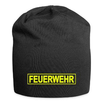 FEUERWEHR mit Rahmen - Freiwillige Feuerwehr FW01 - Jersey-Beanie - Schwarz - Vorne