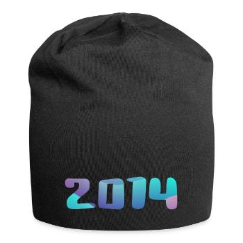 Geburtstagsgeschenk 2014 Jahrgang 2014 Retro 2014 - Jersey-Beanie - Schwarz - Vorne