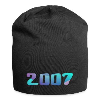 Geburtstagsgeschenk 2007 Jahrgang 2007 Retro 2007 - Jersey-Beanie - Schwarz - Vorne