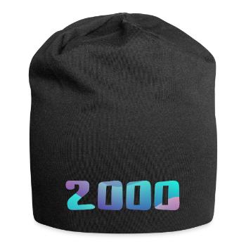 Geburtstagsgeschenk 2000 Jahrgang 2000 Retro 2000 - Jersey-Beanie - Schwarz - Vorne