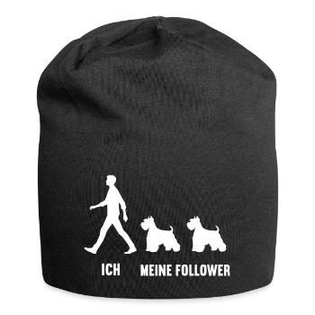 Ich Meine Follower Schnauzer Riesenschnauzer - Jersey-Beanie - Schwarz - Vorne