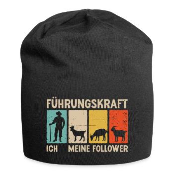 Ziegen Führungskraft Ziegenbock Landwirt Ziege - Jersey-Beanie - Schwarz - Vorne