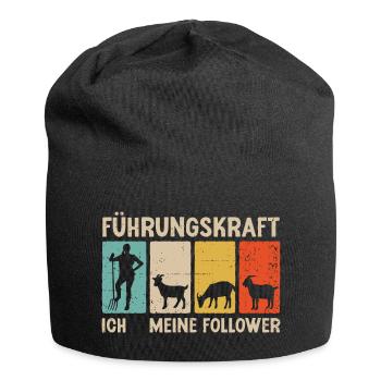 Ziegen Führungskraft Ziegenbock Landwirtin Ziege - Jersey-Beanie - Schwarz - Vorne