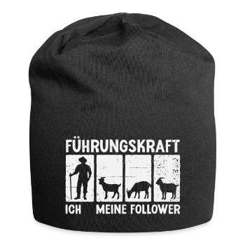 Ziegen Führungskraft Ziegenbock Landwirt Ziege - Jersey-Beanie - Schwarz - Vorne