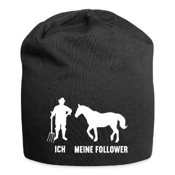 Ich Meine Follower Pferd Pferde Reiter Reiterin - Jersey-Beanie - Schwarz - Vorne