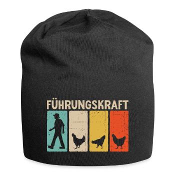 Hühner Landwirt Führungskraft Huhn - Jersey-Beanie - Schwarz - Vorne