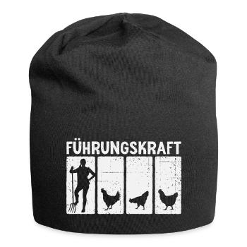 Hühner Landwirtin Führungskraft Huhn - Jersey-Beanie - Schwarz - Vorne