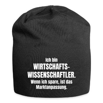 Wirtschaftswissenschaftler - Jersey-Beanie - Schwarz - Vorne